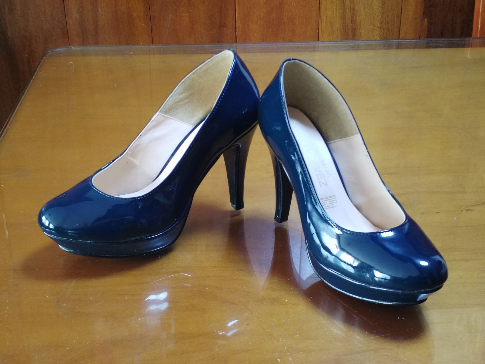 Zapatillas Azul Marino de Charol