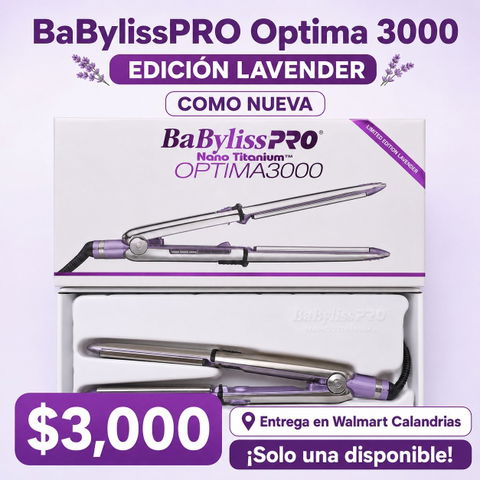 Plancha BaBylissPRO Nano Titanium Optima 3000 Edición Lavender