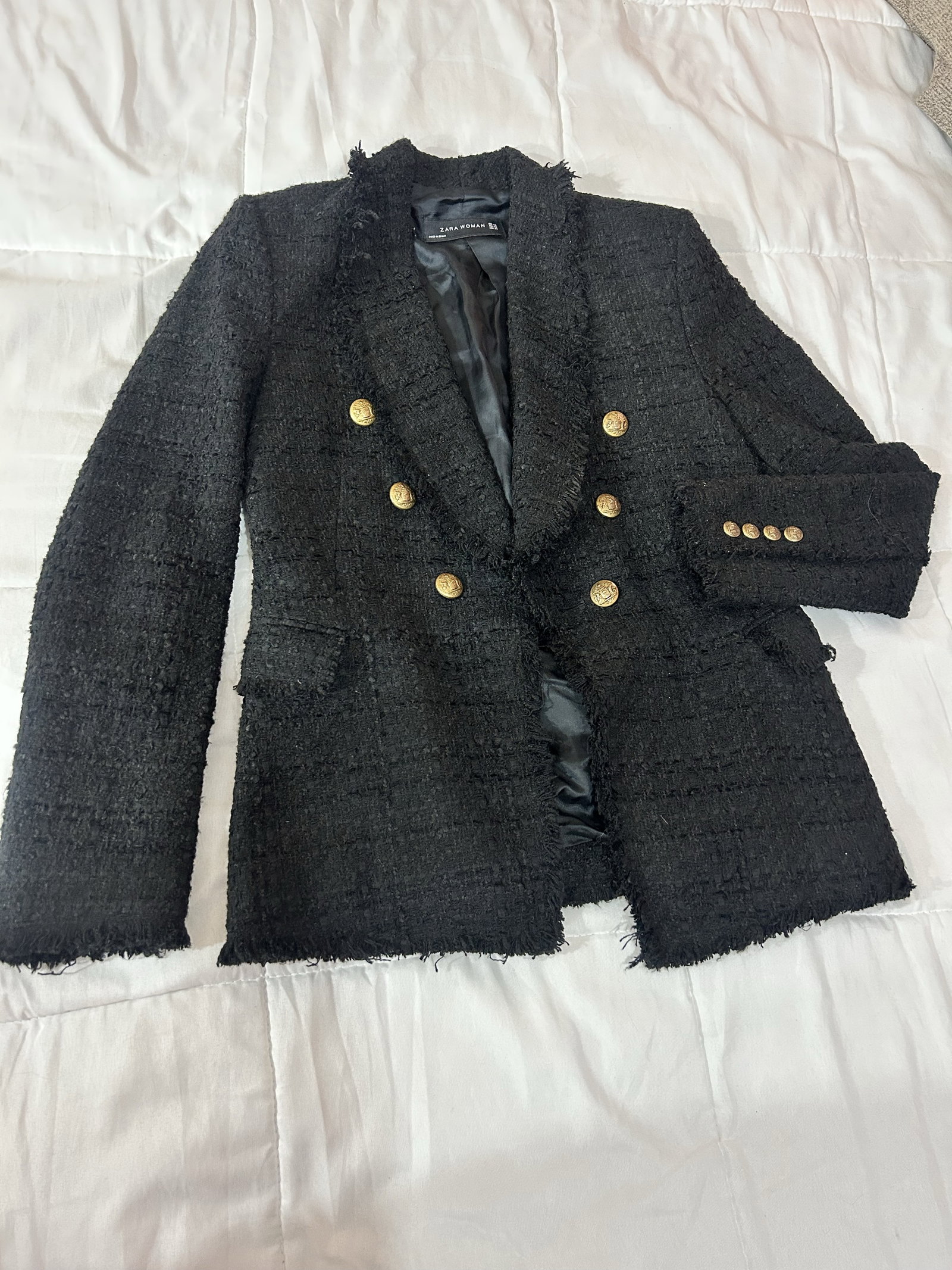 Blazer ZARA Negro Talla XS/S en Excelente Estado