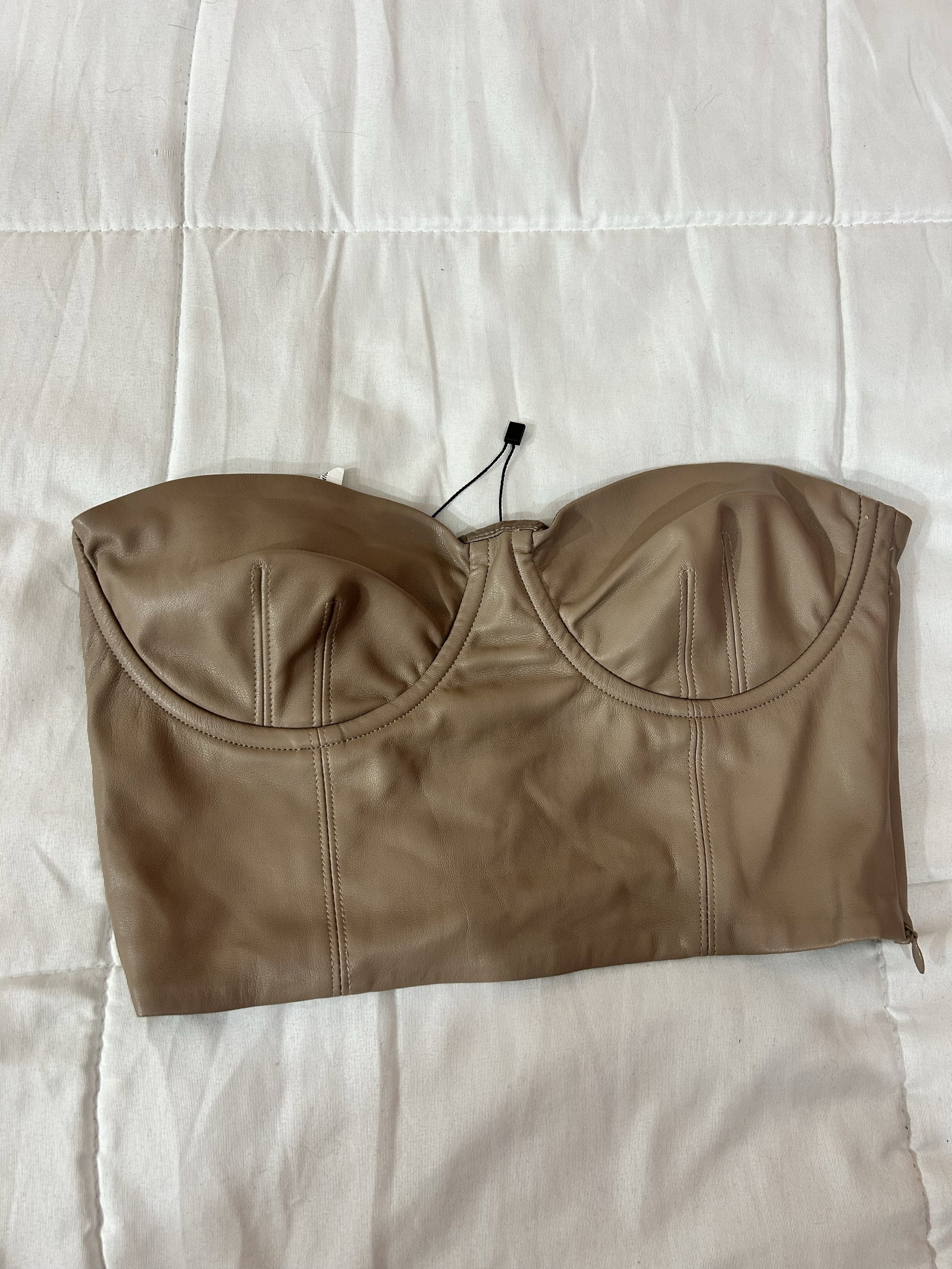 Top ZARA de Vinipiel Talla S - Nuevo sin Etiqueta