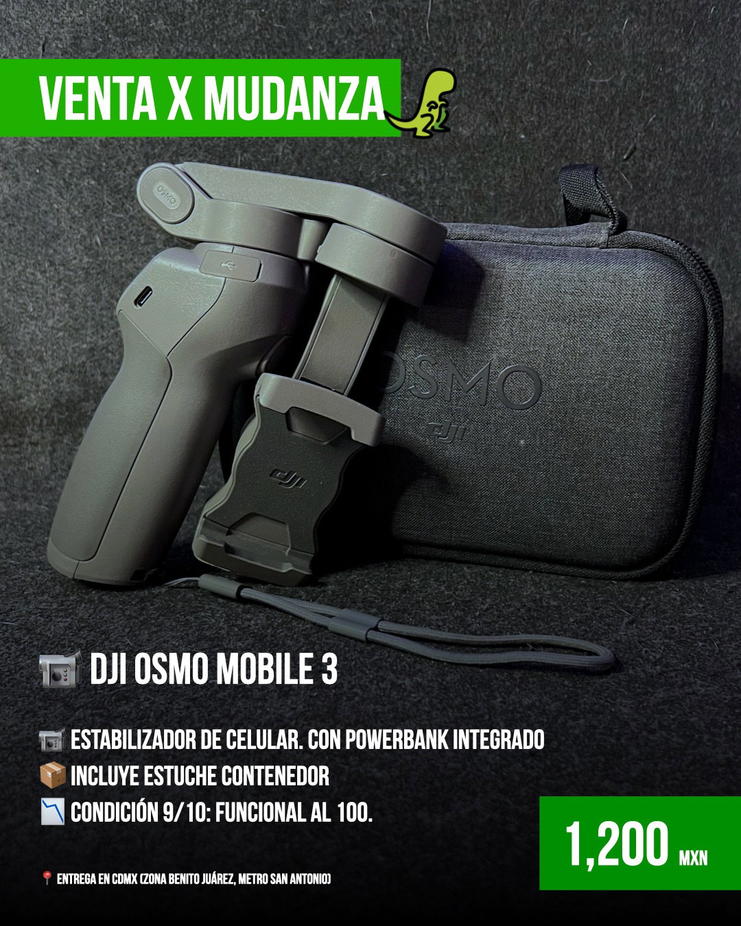Estabilizador DJI Osmo Mobile 3 con Powerbank Integrado
