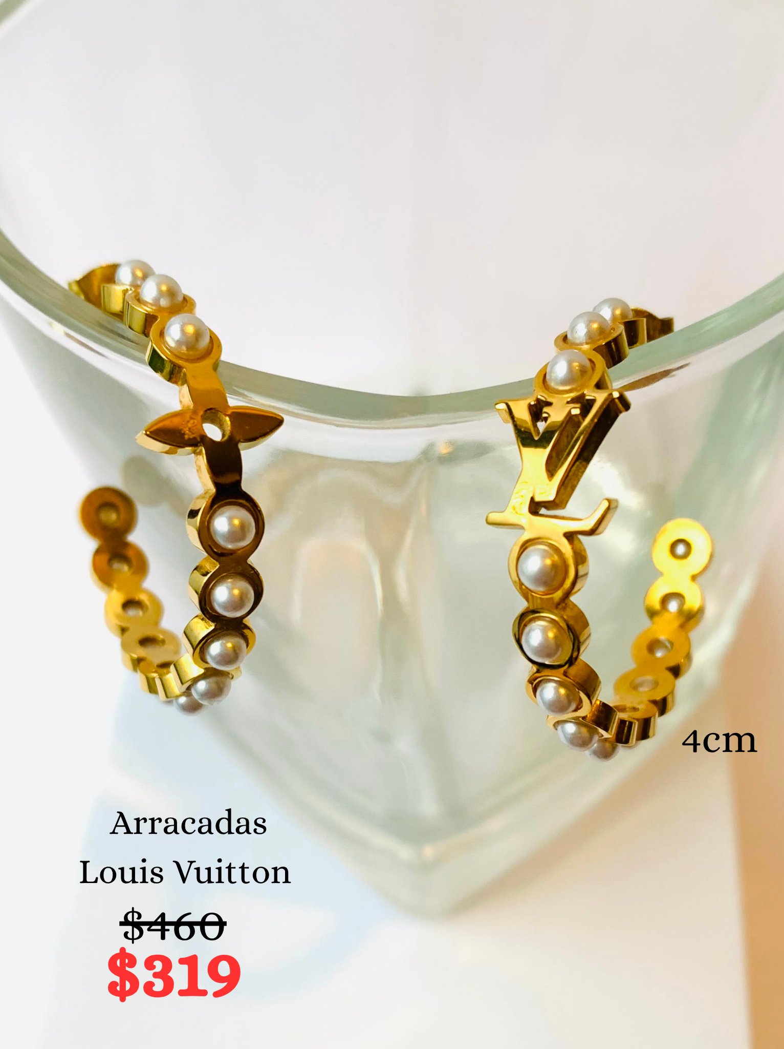 Arracadas Louis Vuitton de Acero Inoxidable