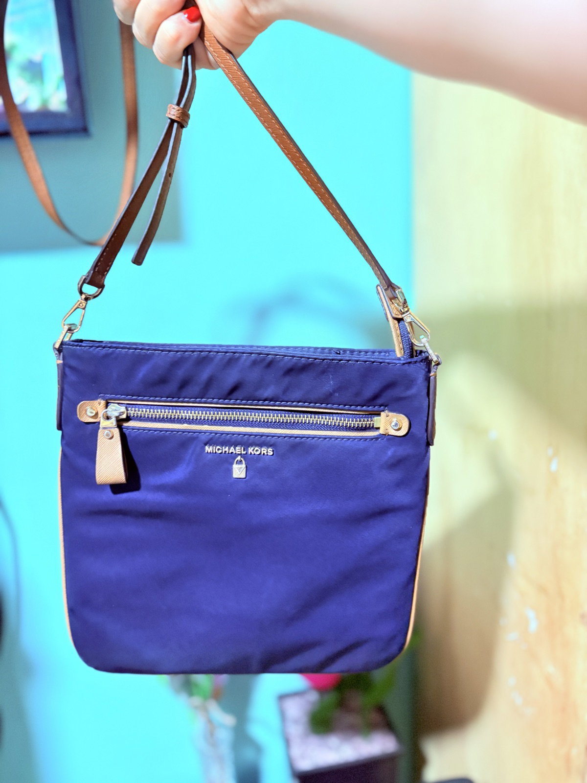 Crossbody Michael Kors en Lona Azul Marino