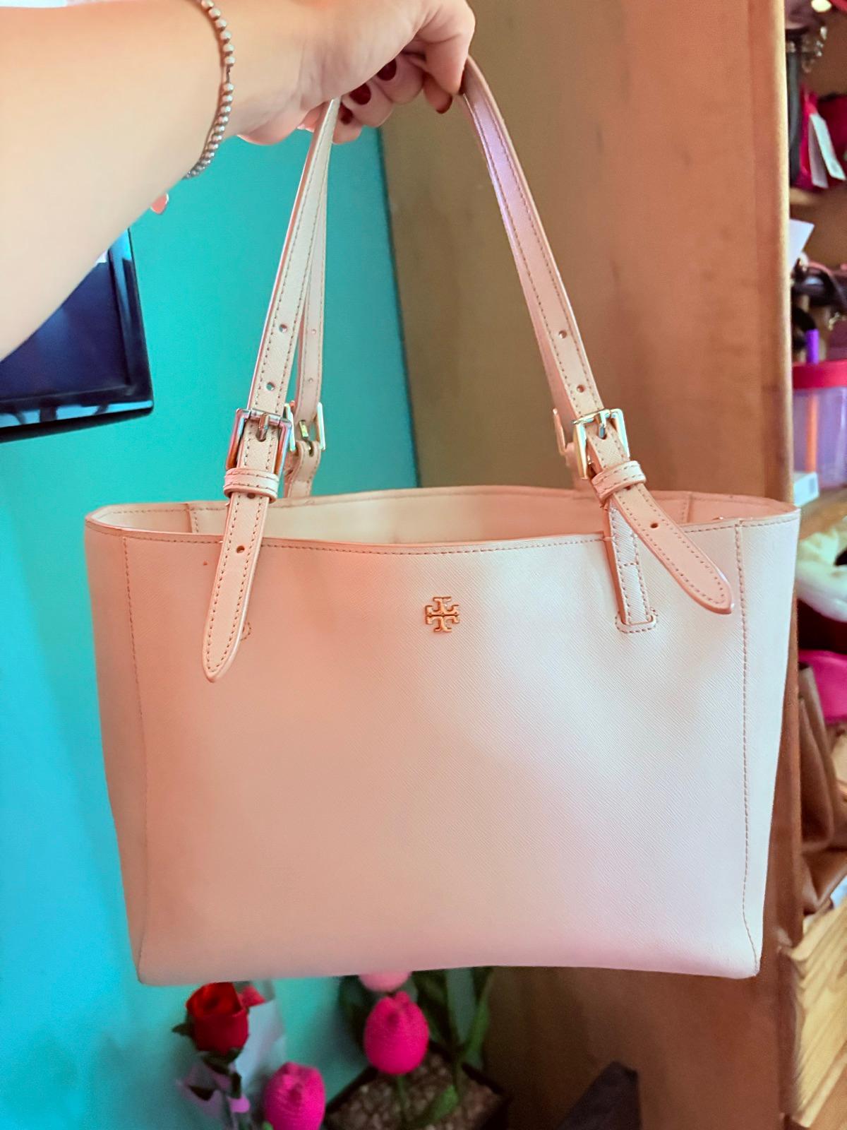 Bolso de mano Tory Burch original color rosa palo