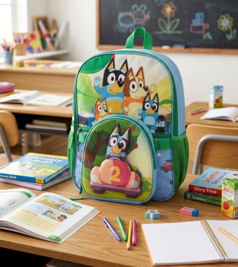 Mochila Bluey con Lonchera Incluida
