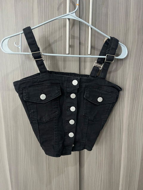 Top de mezclilla negro S