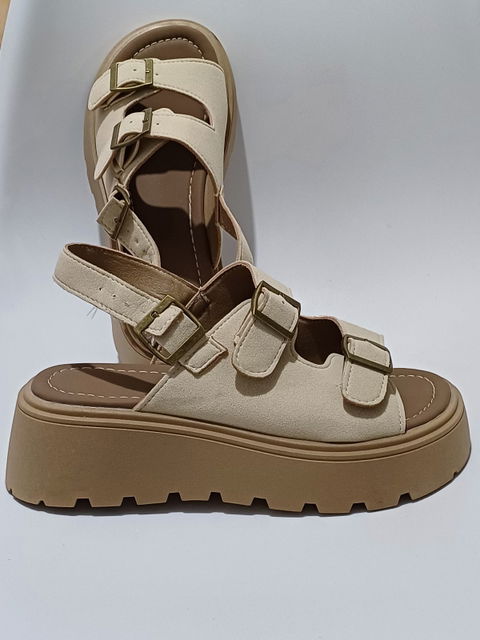 Sandalias plataforma shein talla 24 beiges correas