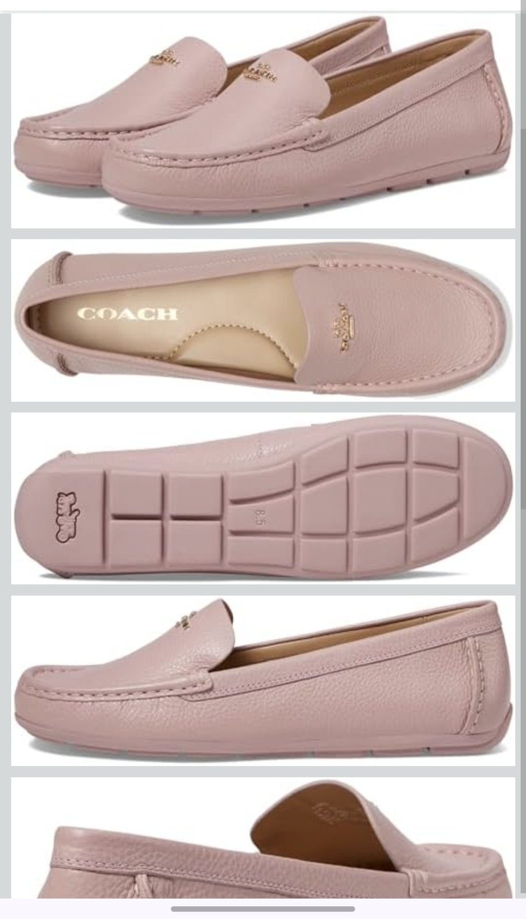 Mocasines Coach Marley Rosa Claro en Buen Estado
