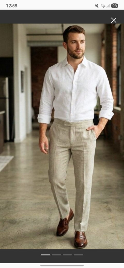 Pantalón Beige de Hombre en Excelente Estado