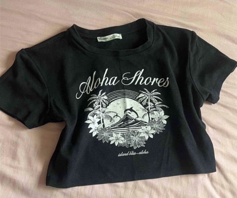 Top Pull&Bear TALLA M Negro