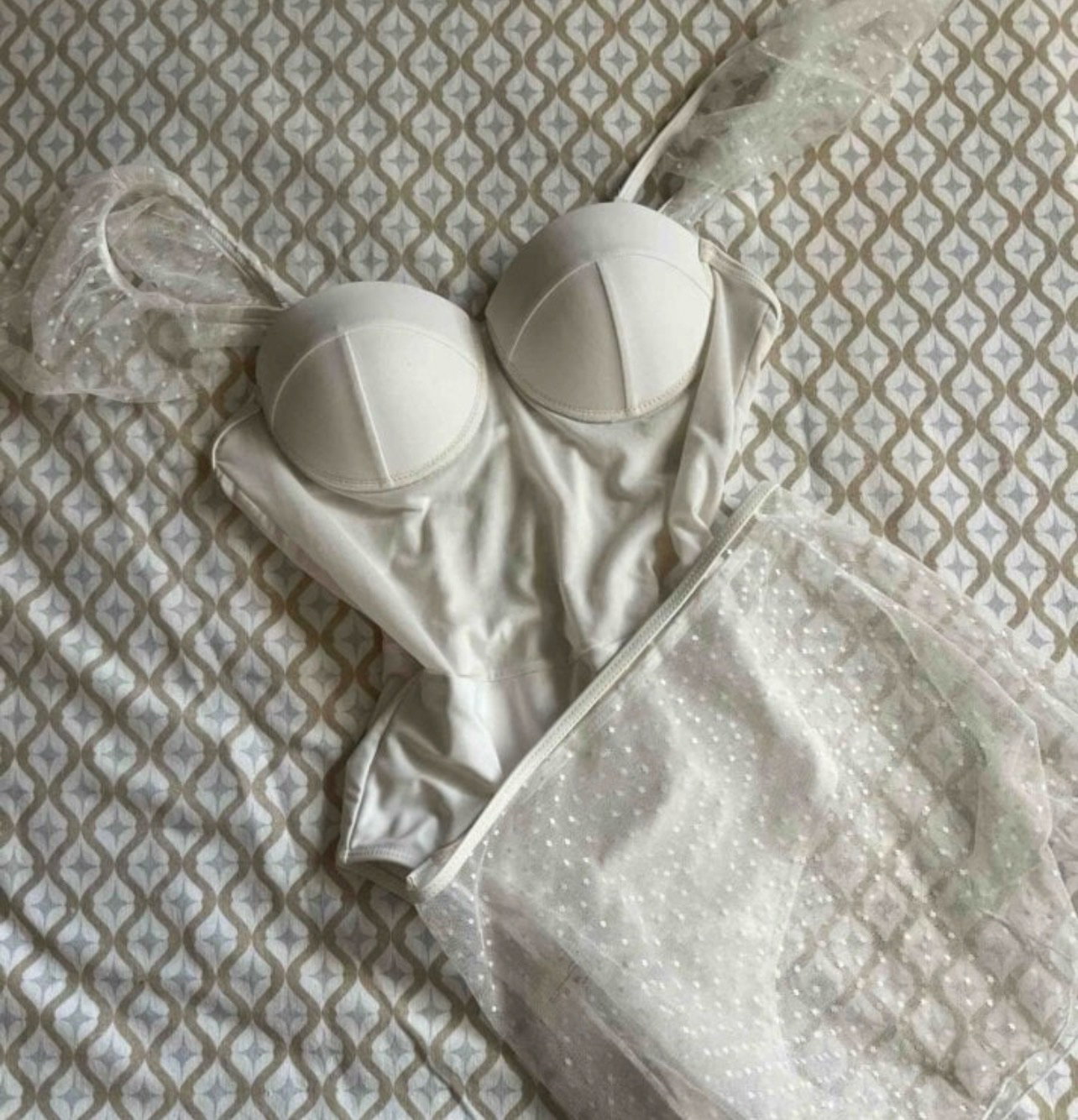 Traje de Baño Blanco SHEIN Talla S con Faldita