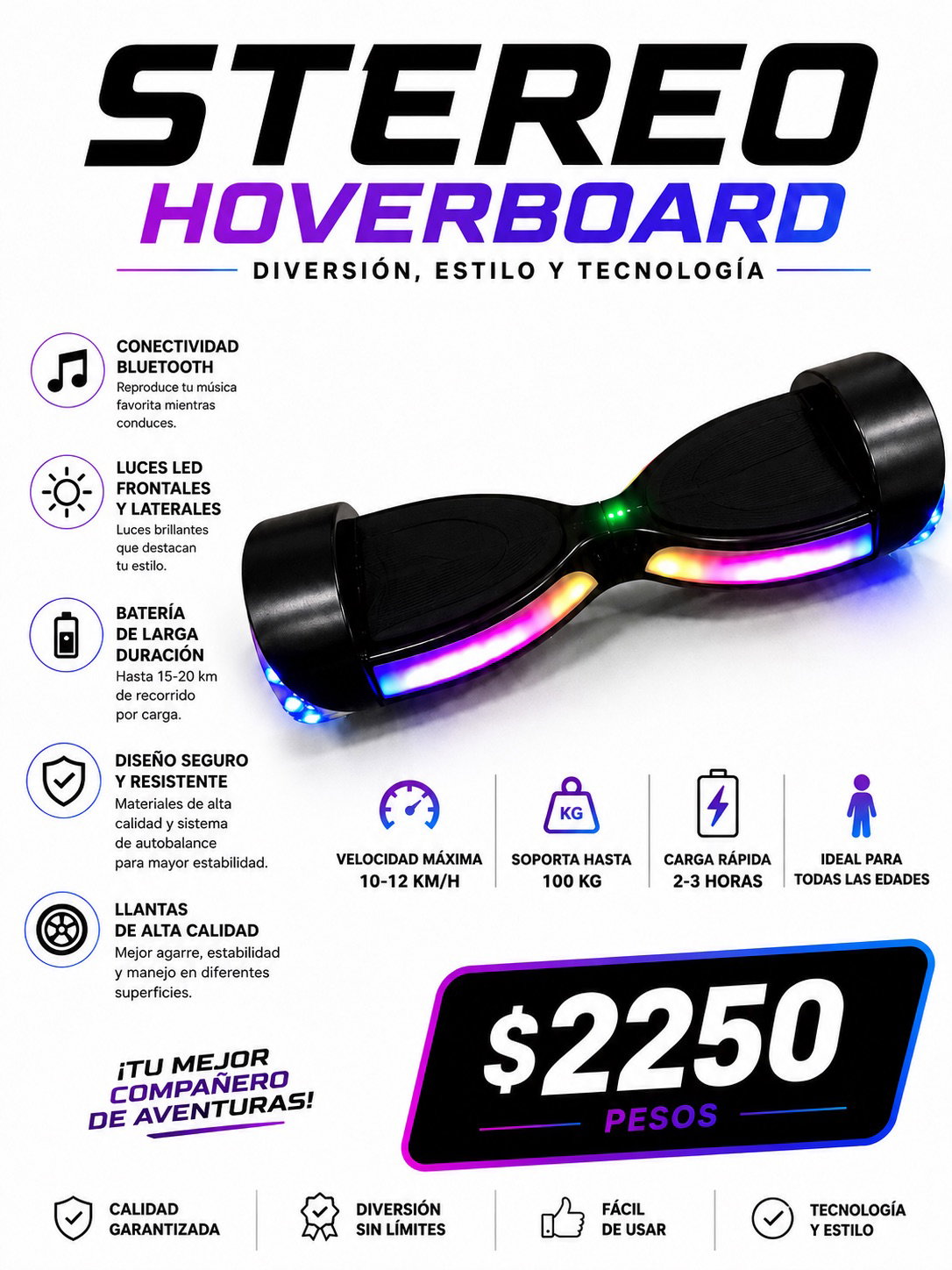 JETSON Patineta Electrica/Hoverboard
