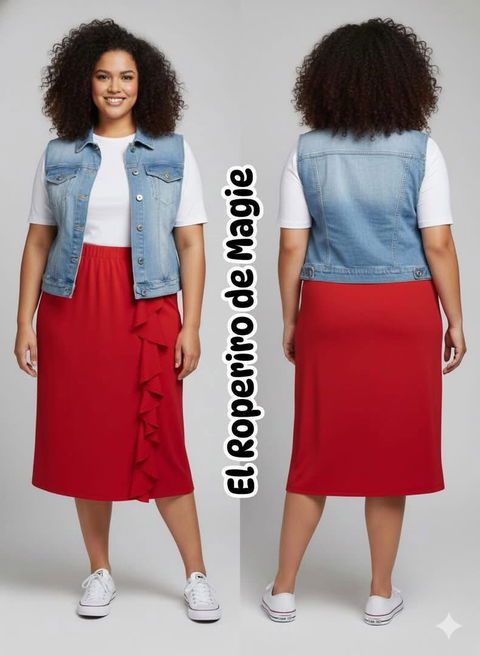 Falsa de líkra 2XL Shein