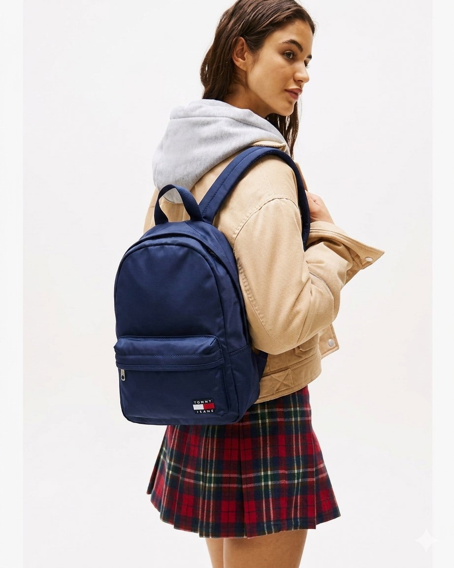 Mochila Tommy Hilfiger Original Nueva Azul Marino