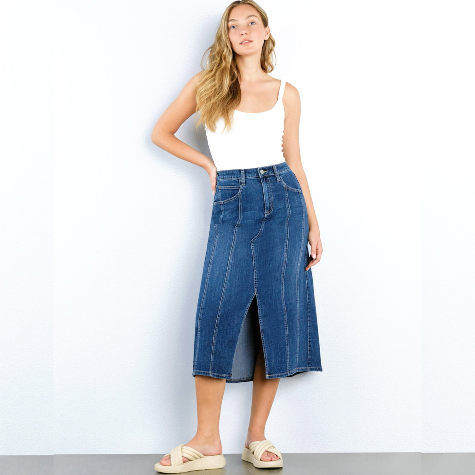 Maxi falda denim Wash Lab Justine - Talla 29