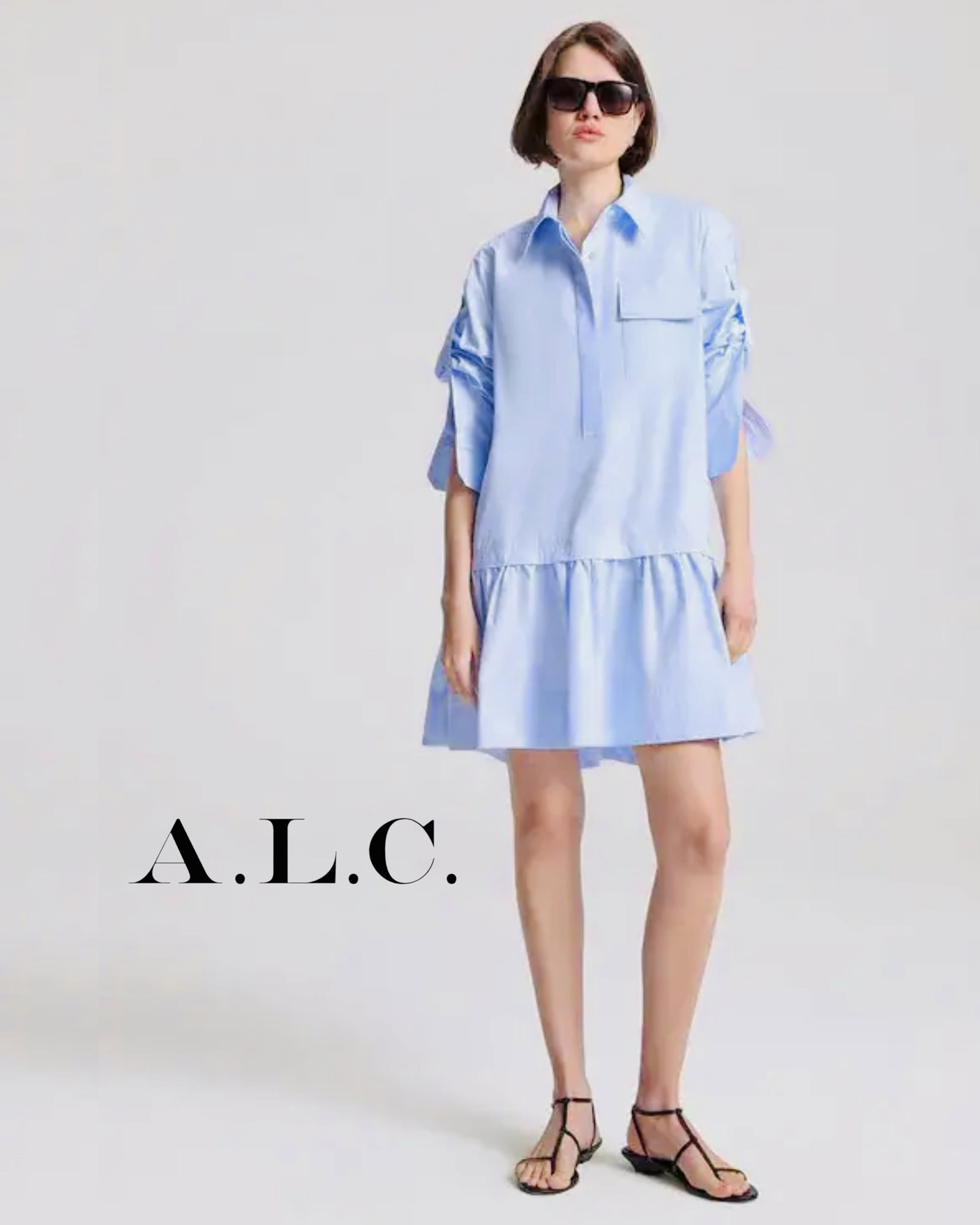 Vestido Camisero A.L.C. Brooke 100% algodón