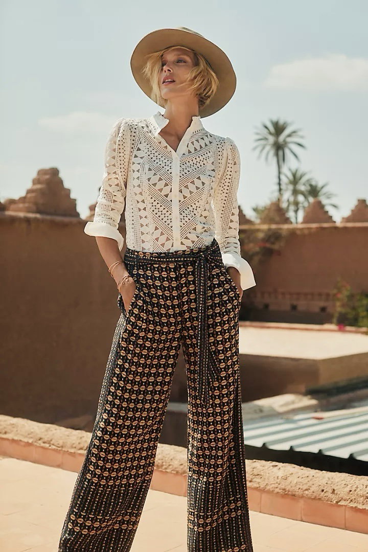 Pantalón Anthropologie pierna ancha