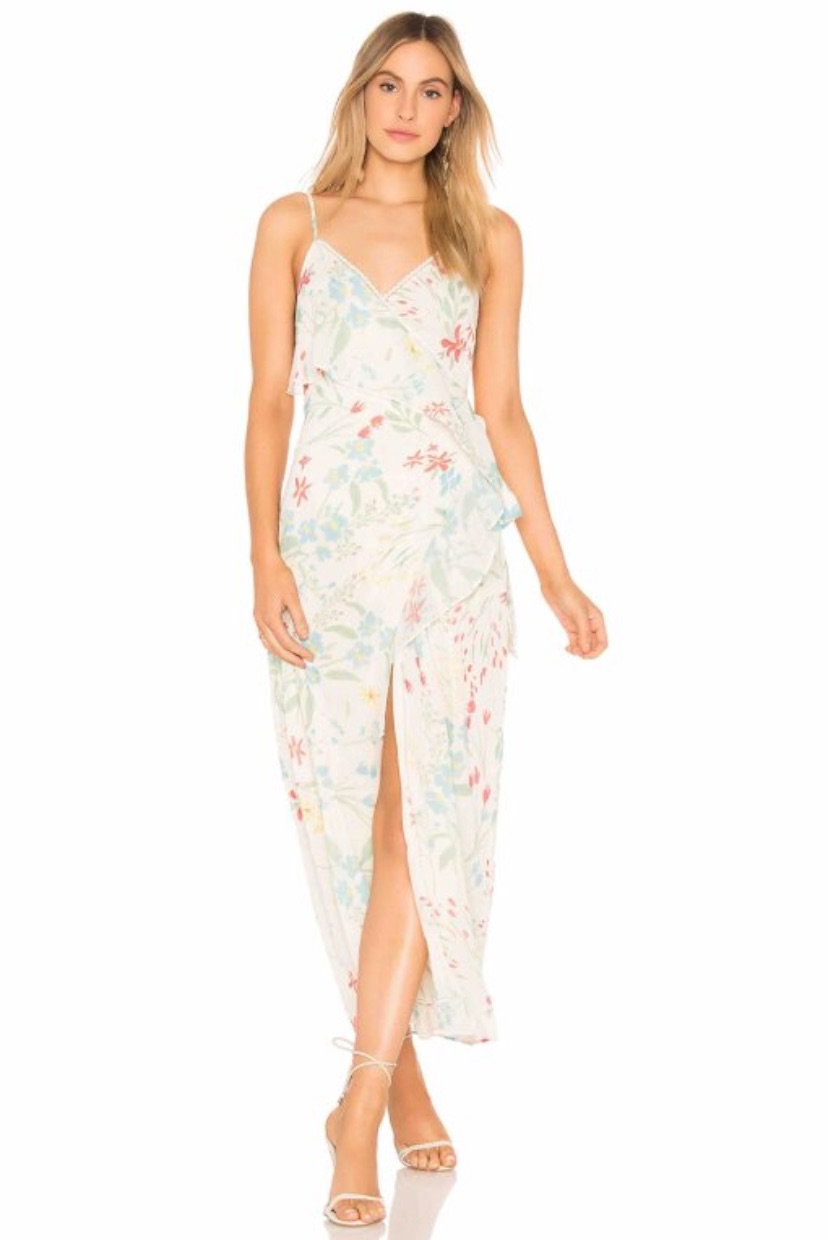 Maxi vestido Tularosa (Revolve) envolvente