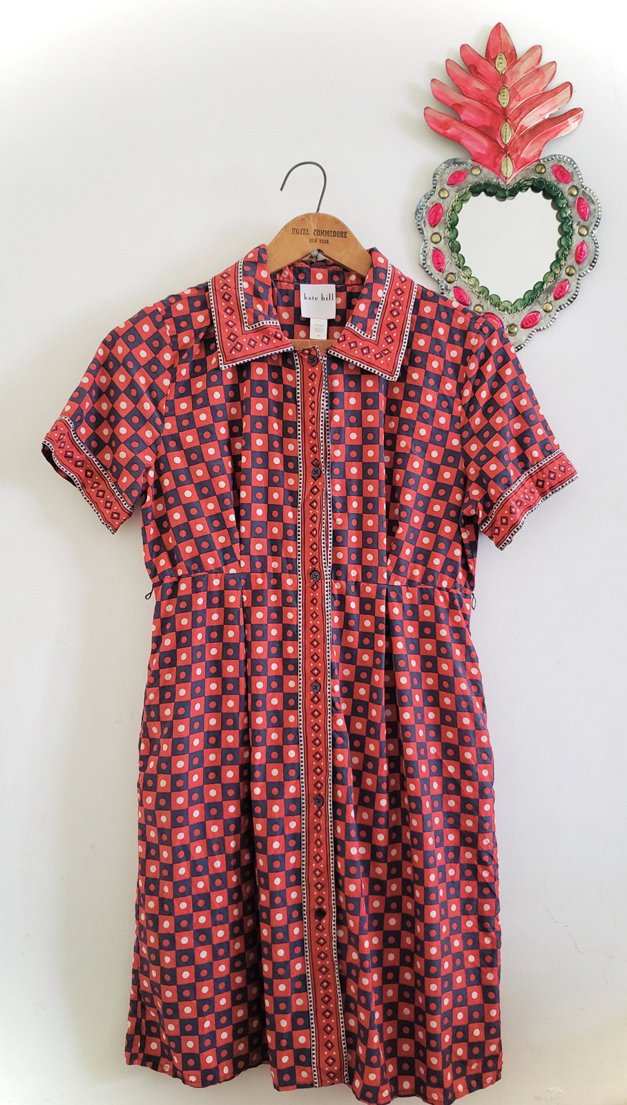 Vestido estilo años ‘40s Kate Hill 100% seda