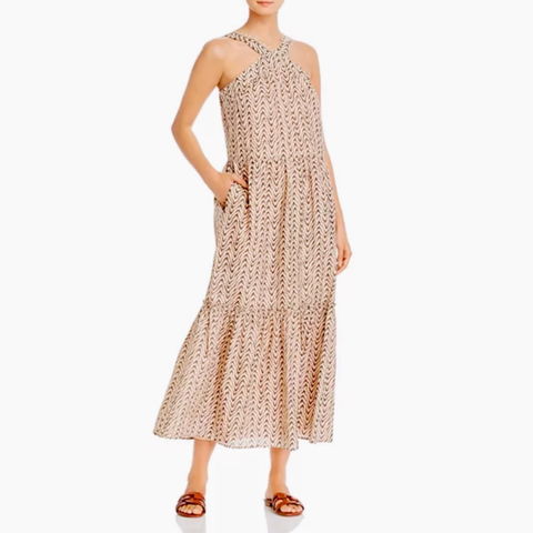 Maxi vestido algodón y seda Joie