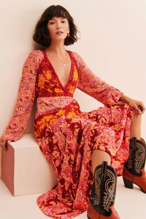 Maxi vestido boho Free People