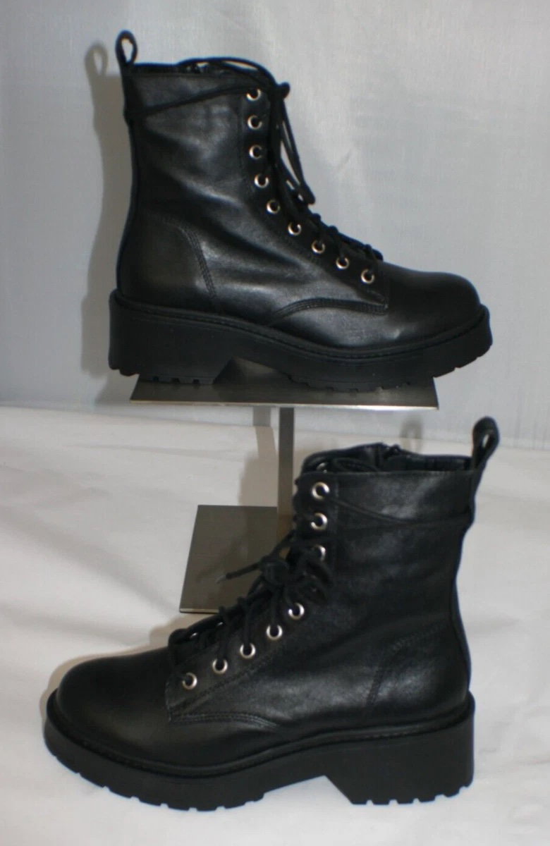 Botas Steve Madden Rowen de Piel Negra con Suela de Plataforma