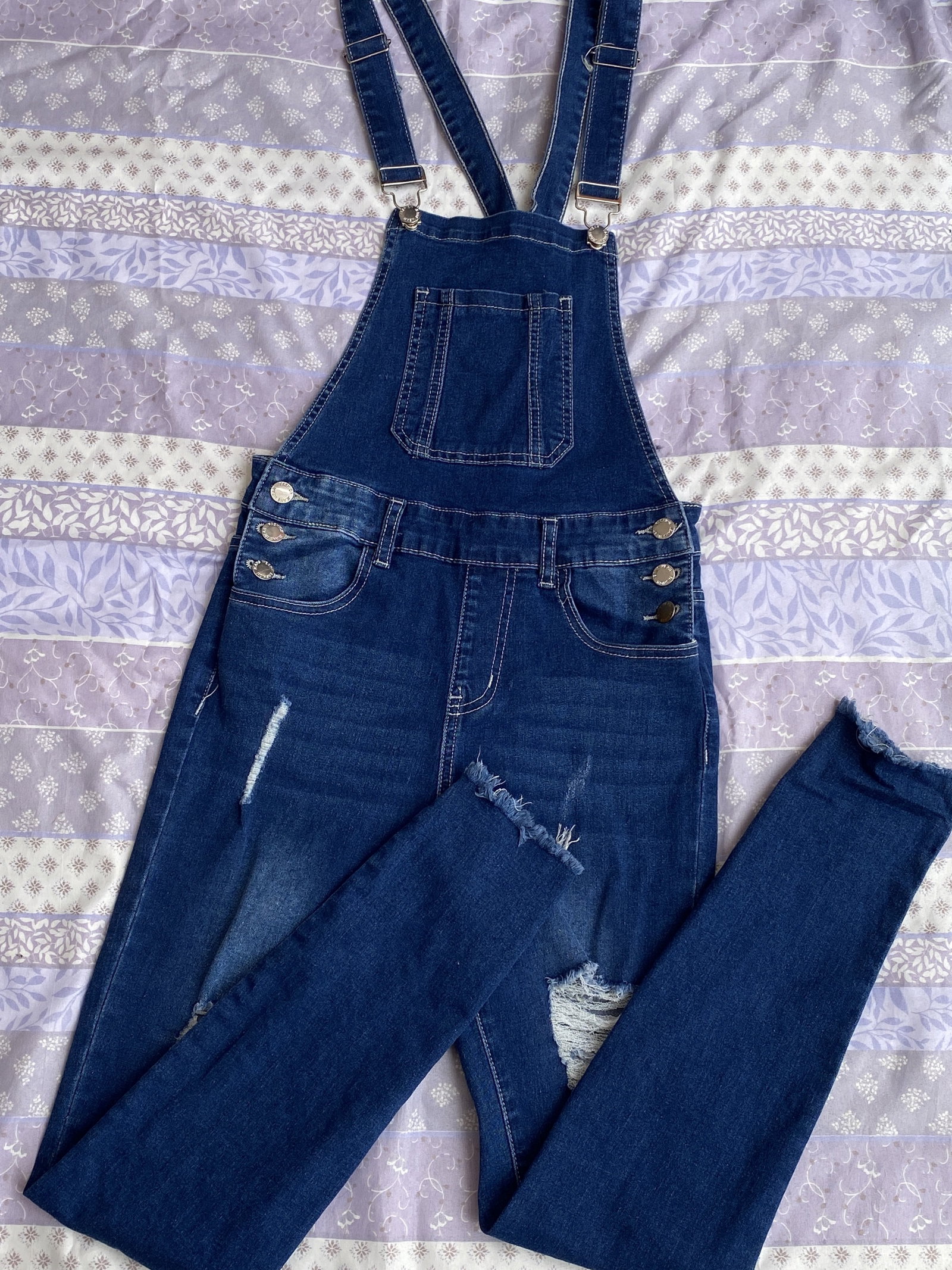 Overol skinny de mezclilla o
