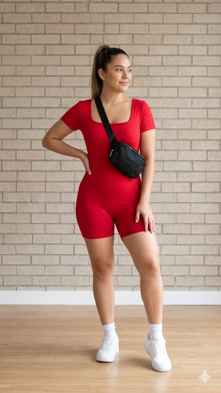 Jumpsuit rojo de algodón 