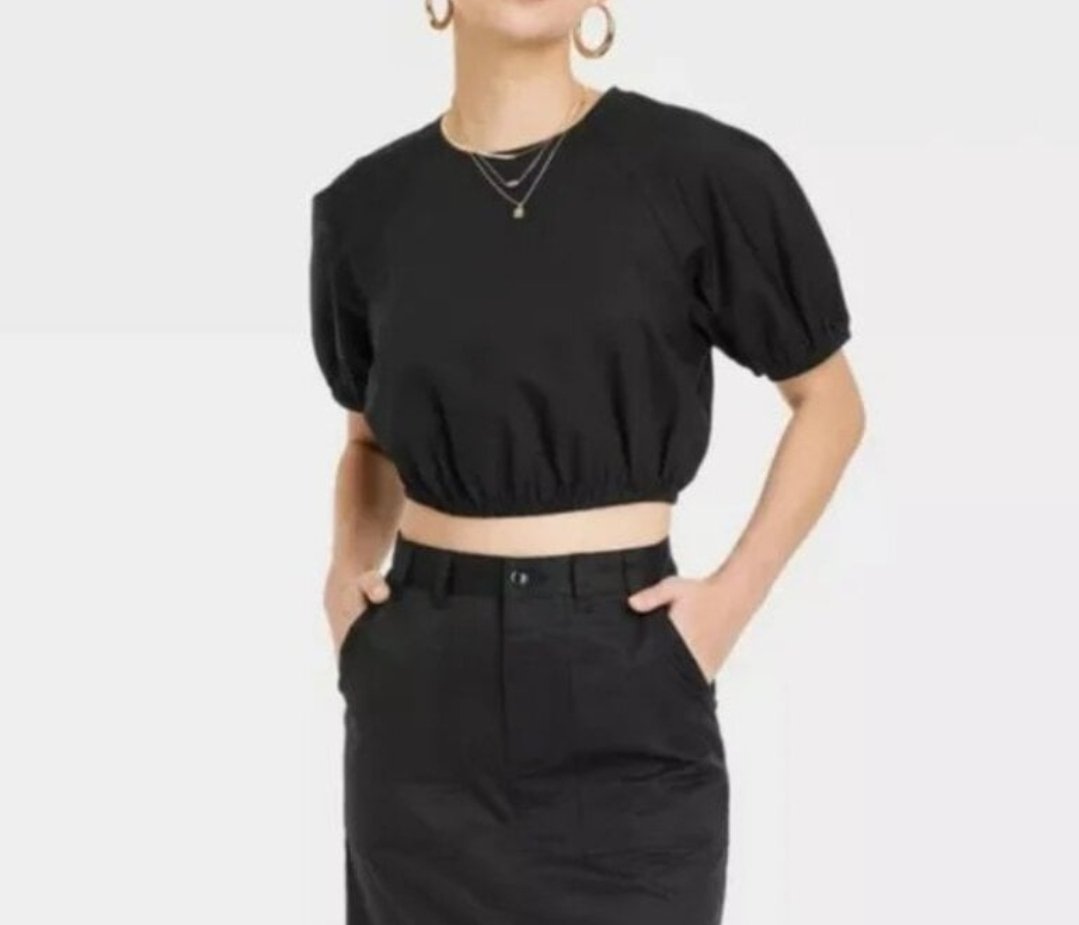 Crop Top Zara Negro 