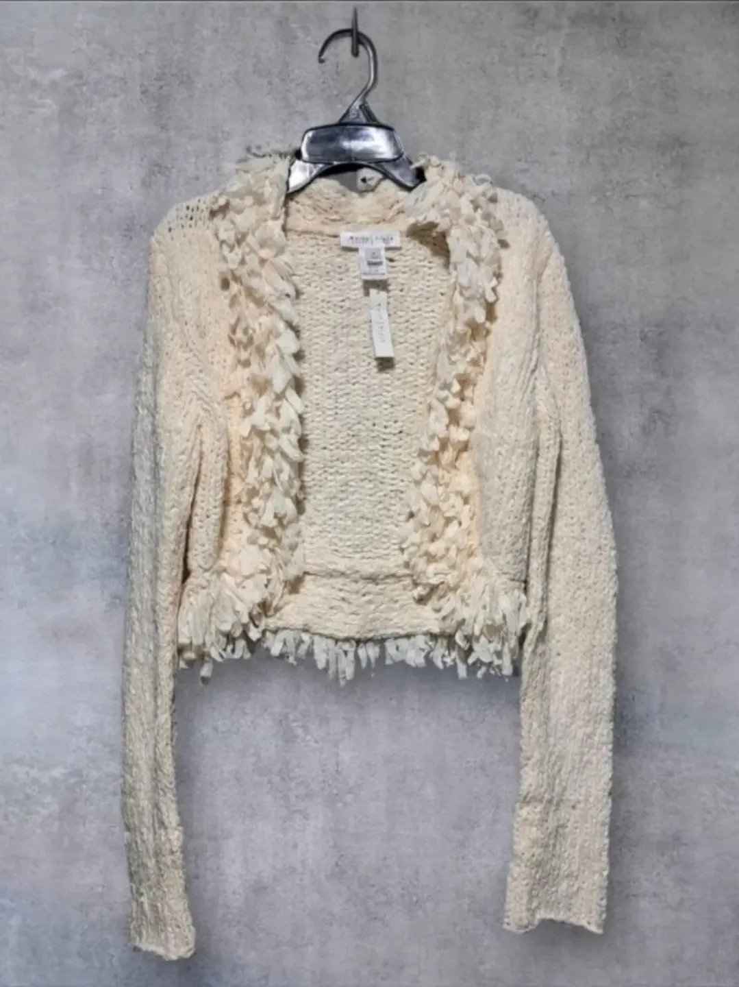 Cardigan White House Black Market Marfil Talla M Nuevo