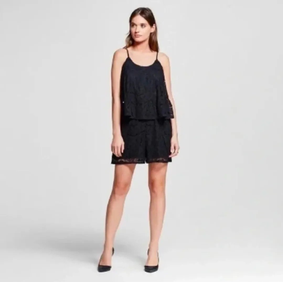 Jumpsuit negro de  encaje Mossimo 