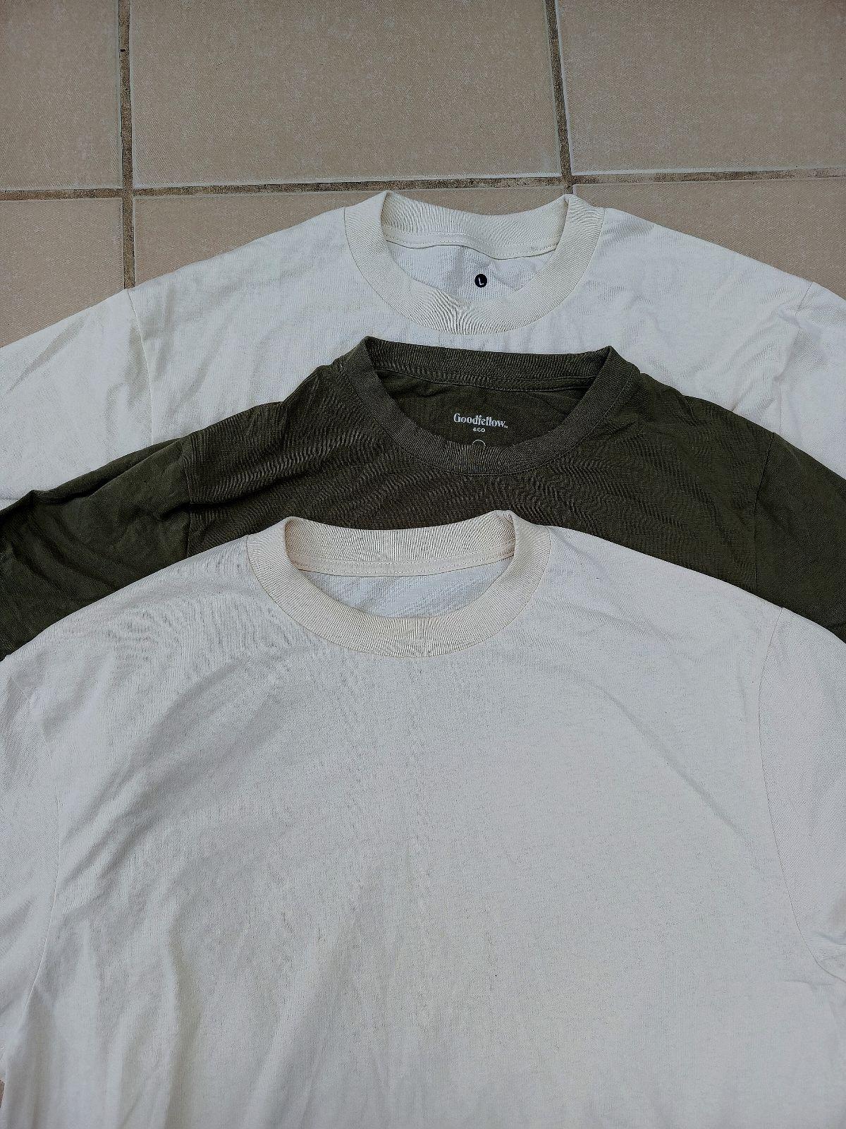 3 Camisas Básicas Talla L Corte Baggy alto gramaje 