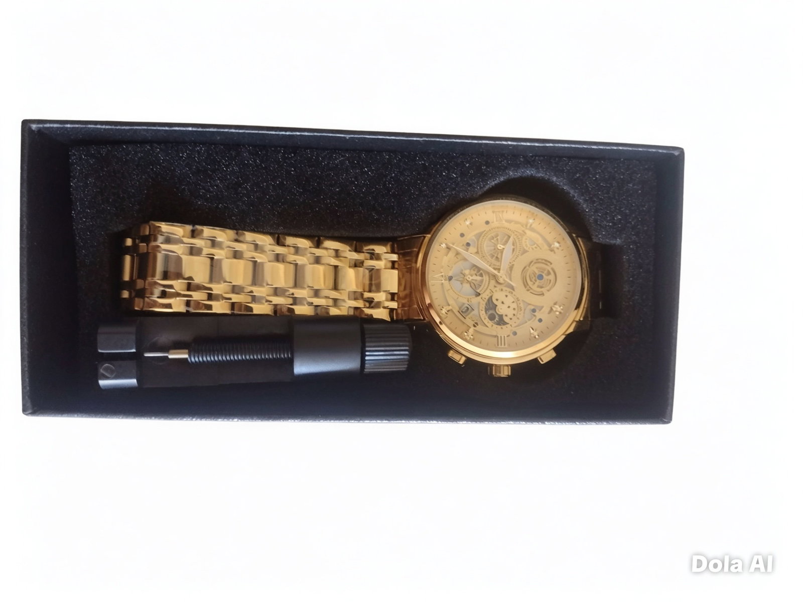 Reloj WISHDOIT Dorado con Pila de Repuesto y Accesorios