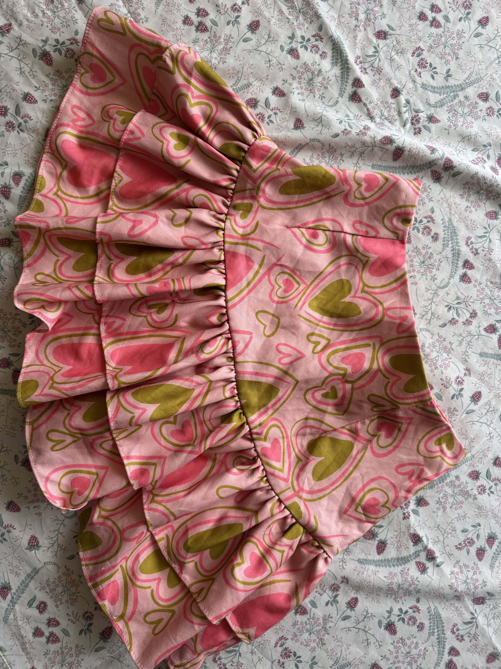 Falda con Estampado de Corazones - Como Nueva