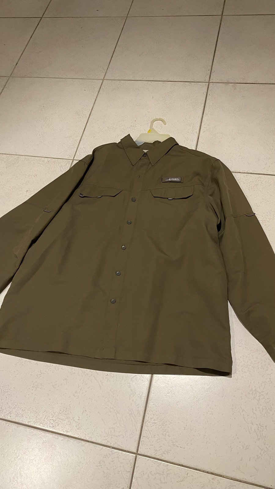 Camisa HABIT para pesca color café olivo talla L