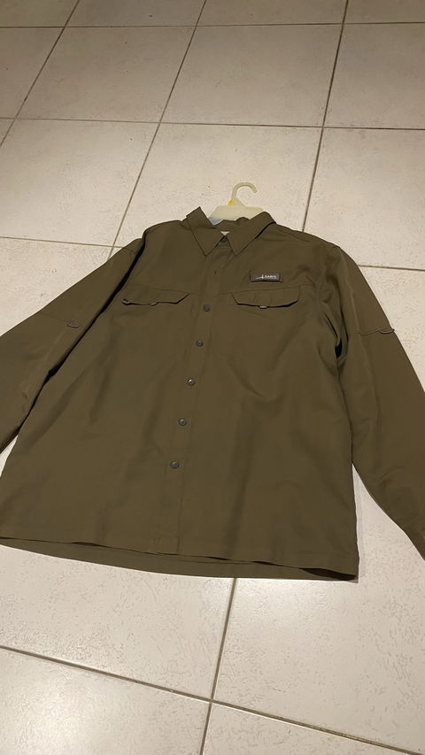 Camisa HABIT para pesca color café olivo talla L