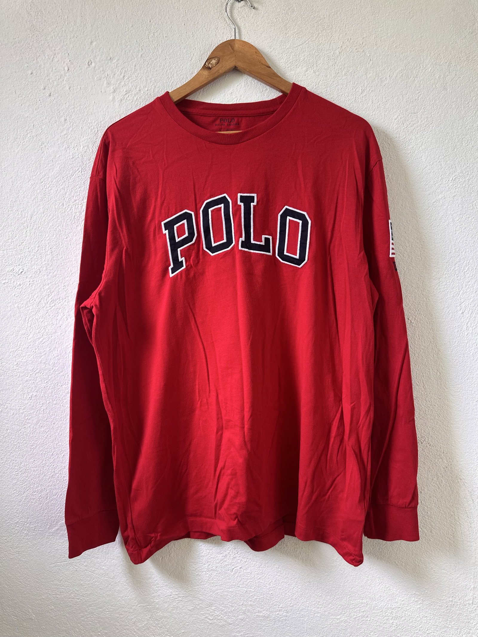 Polo Ralph Lauren Essential Long Sleeve Rojo Talla L