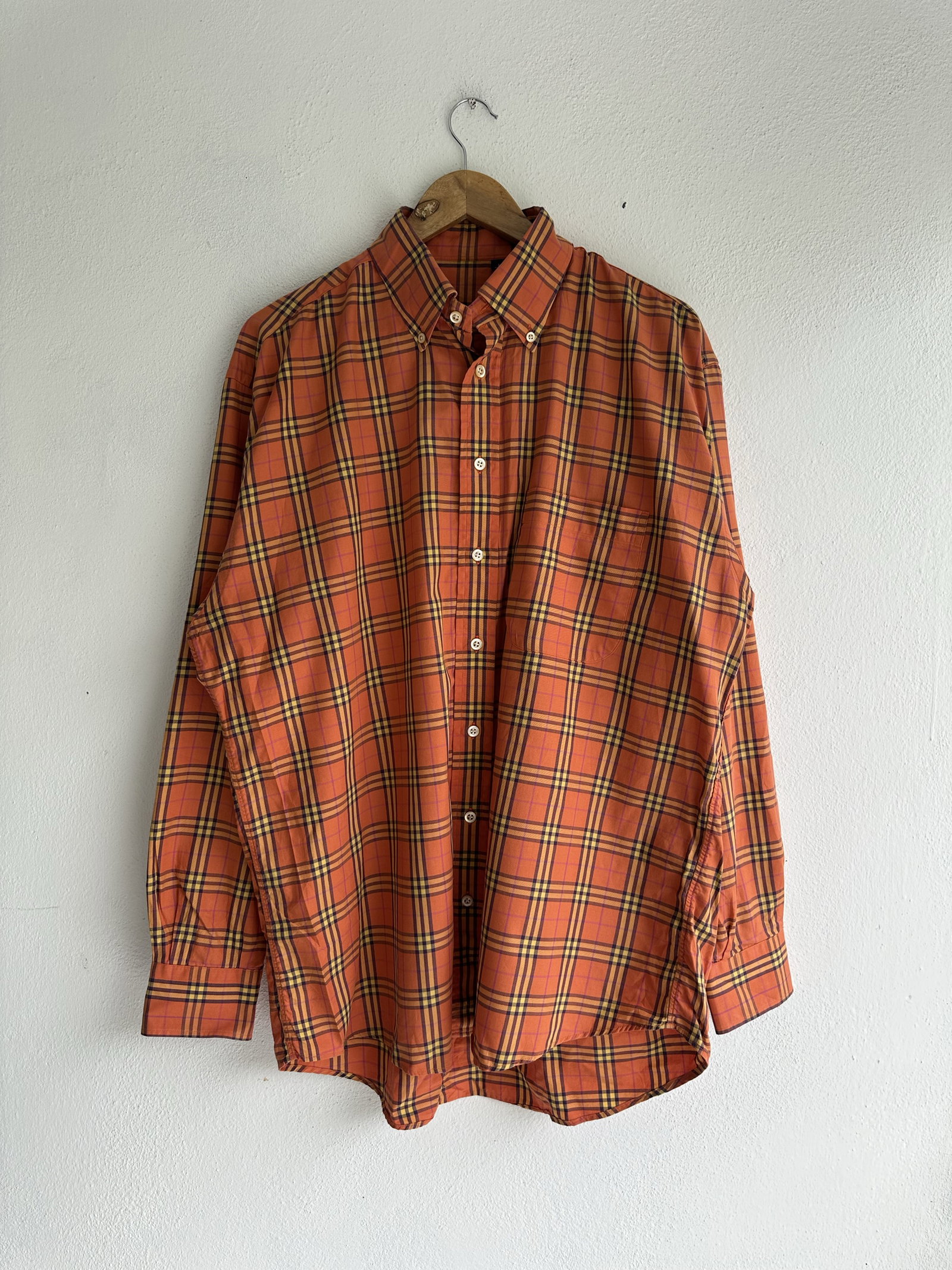 Camisa Burberry Monogram Naranja Talla L