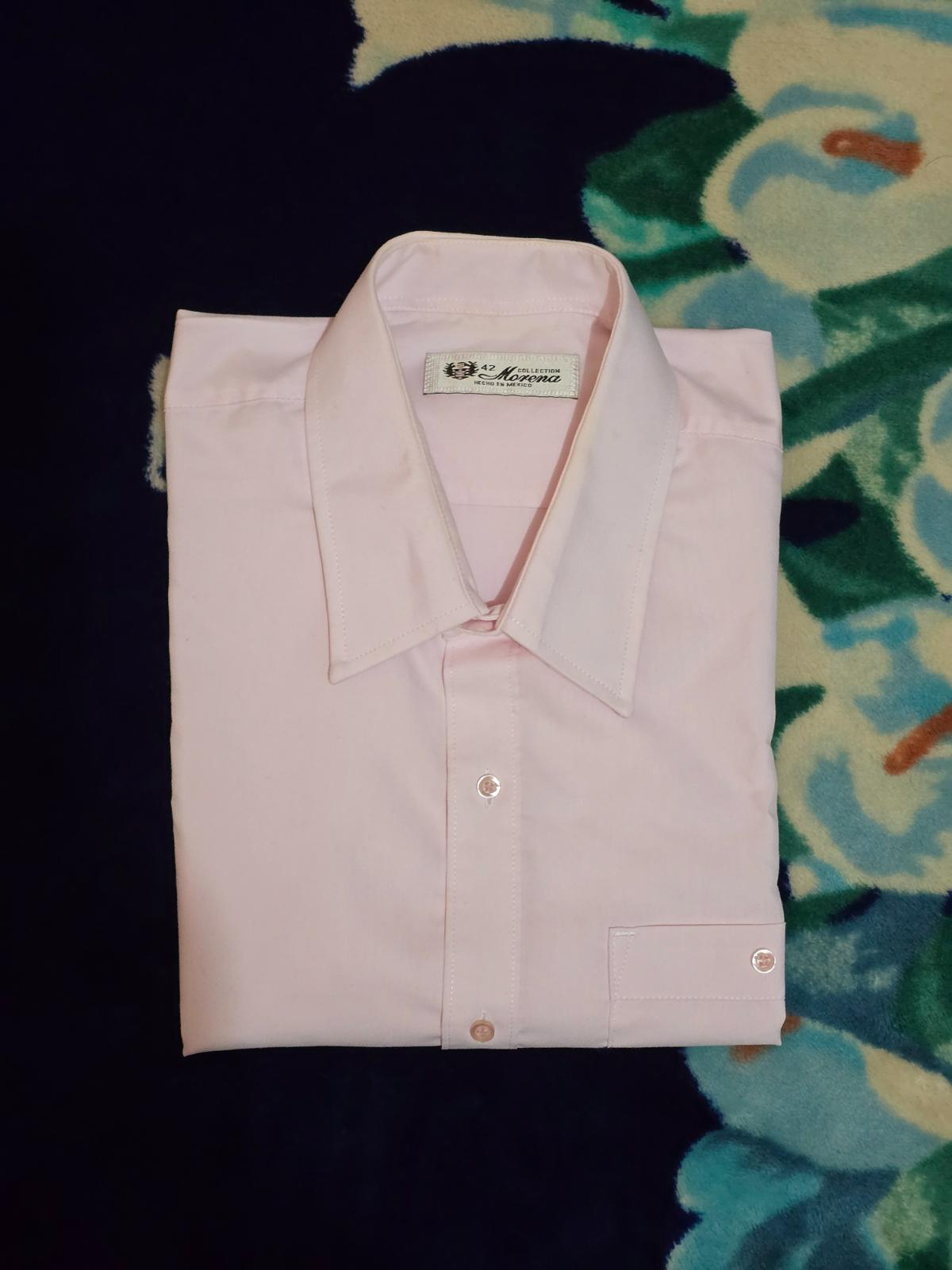 Camisa Manga Larga Morena Color Rosa Suave