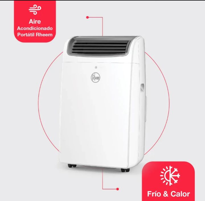 Aire Acondicionado solo hoy súper promoción solo hoy 28 y 29 de julio Portátil Rheem Frío/Calor 