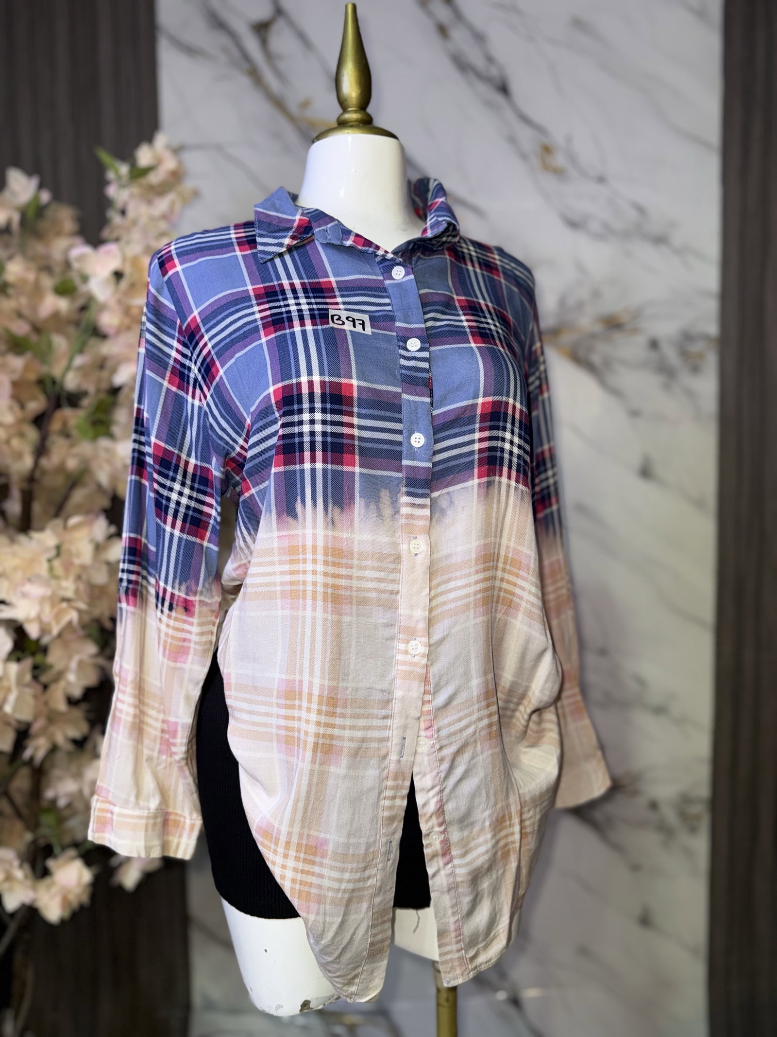 Camisa de cuadros Boho Jane - Talla XL - Estilo relajado