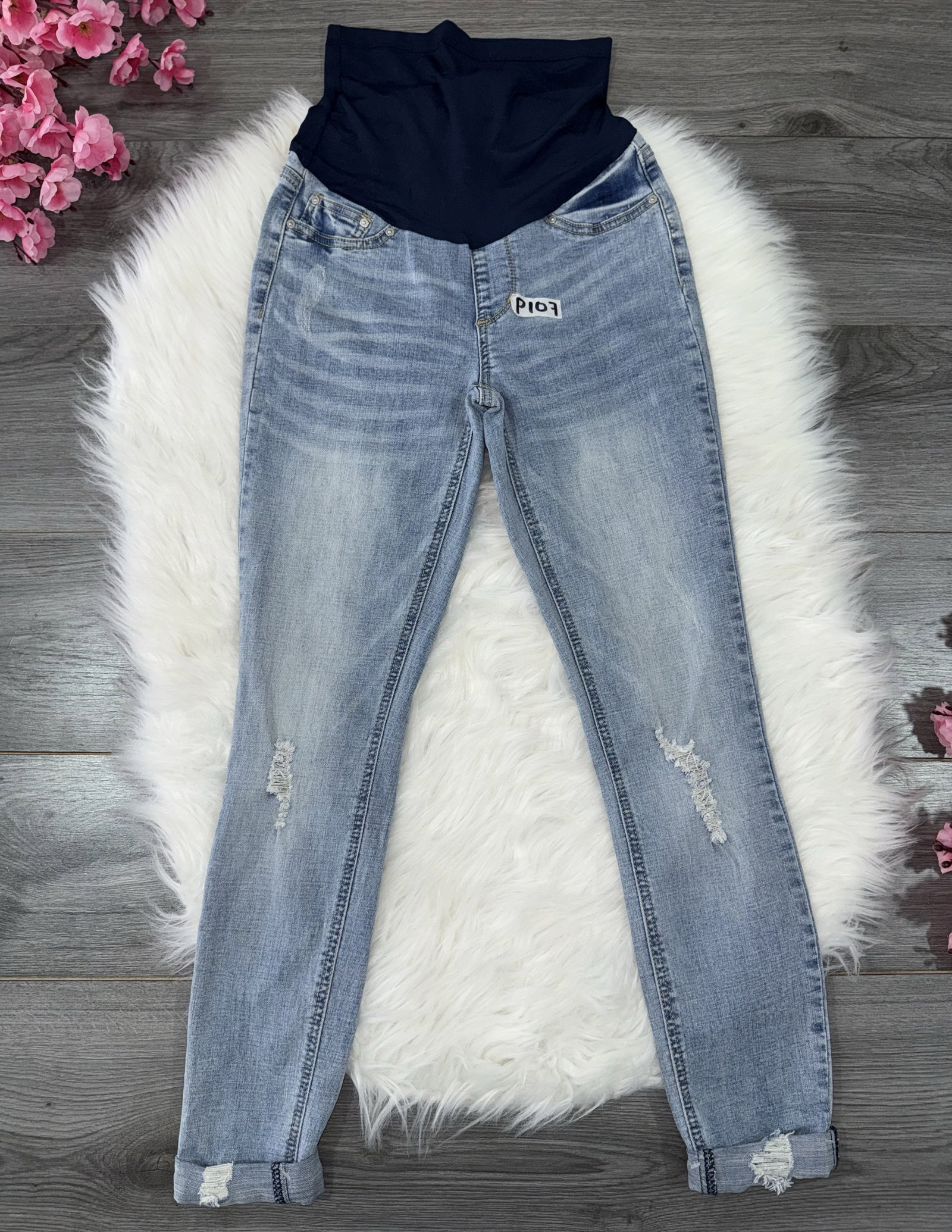 Jeans de Maternidad Skinny Mezclilla Clara Talla M