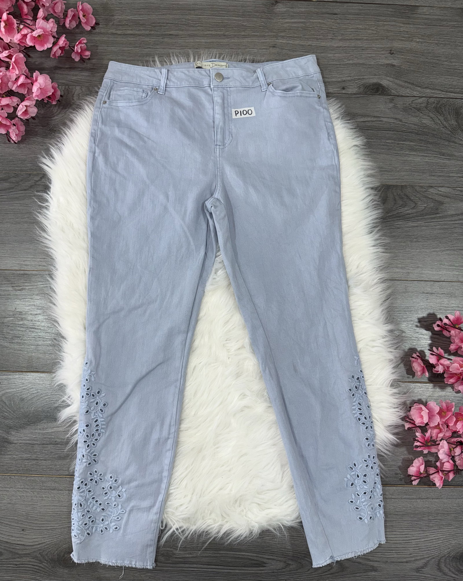 Jeans ST. 1946 Denim Bordado Floral Talla 12