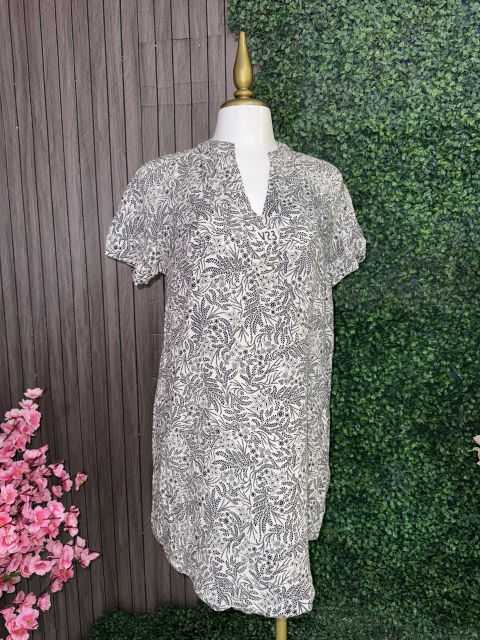 Vestido de Verano Estampado en Blanco y Negro - Talla 4