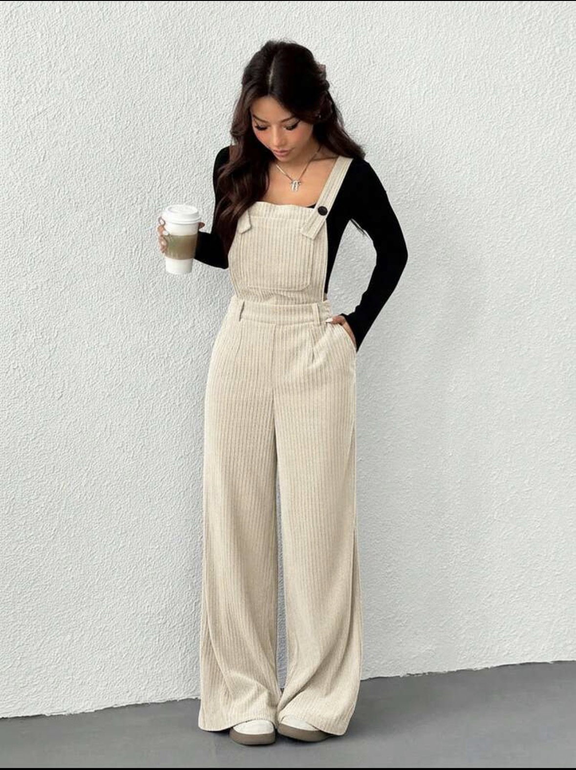 Overol de Pana Beige Springfield Talla M