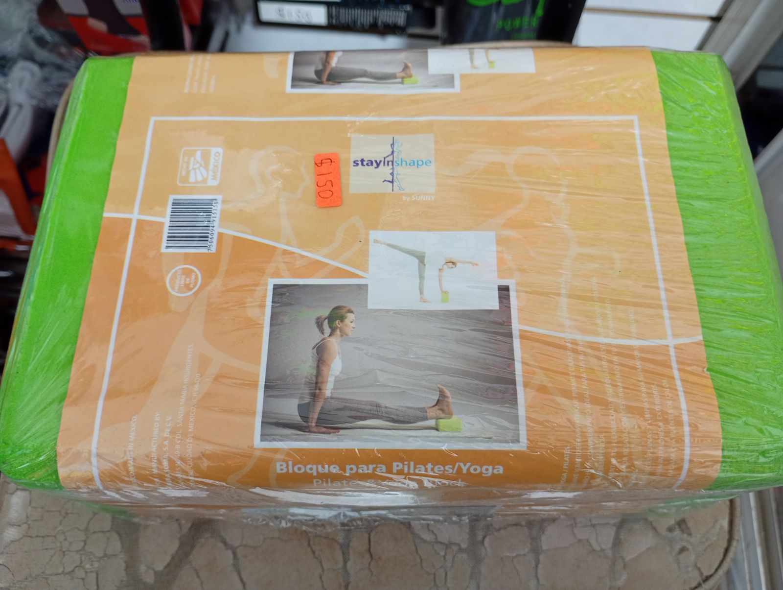 Bloque De Yoga Y Pilates Color Verde Tabique De Soporte