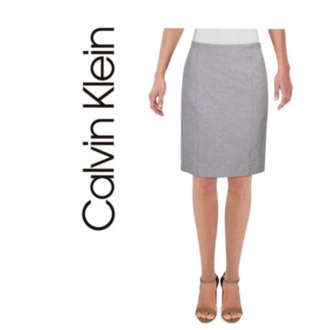 Calvin Klein Falda Gris Recta