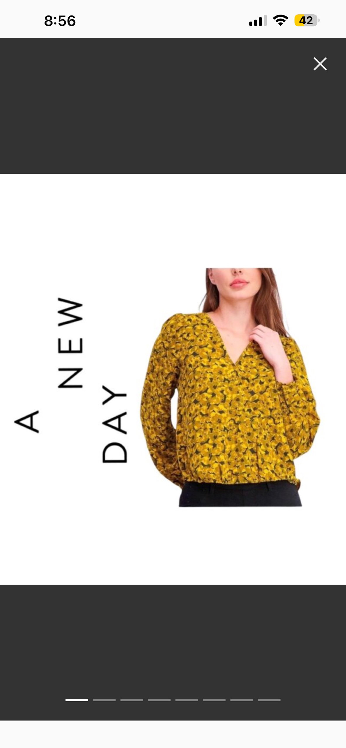 Blusa Manga Larga Cruzada Amarilla y Negra Talla L - A New Day