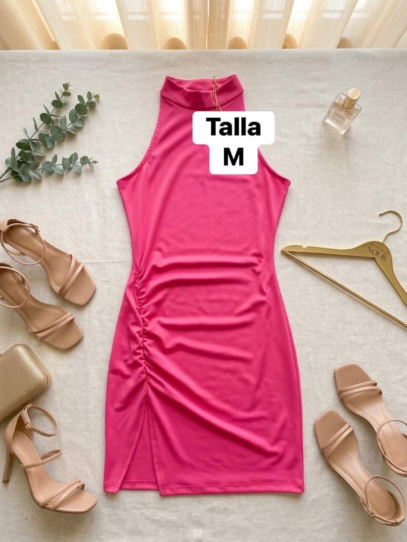 Vestido rosa mexicano talla M en excelente estado