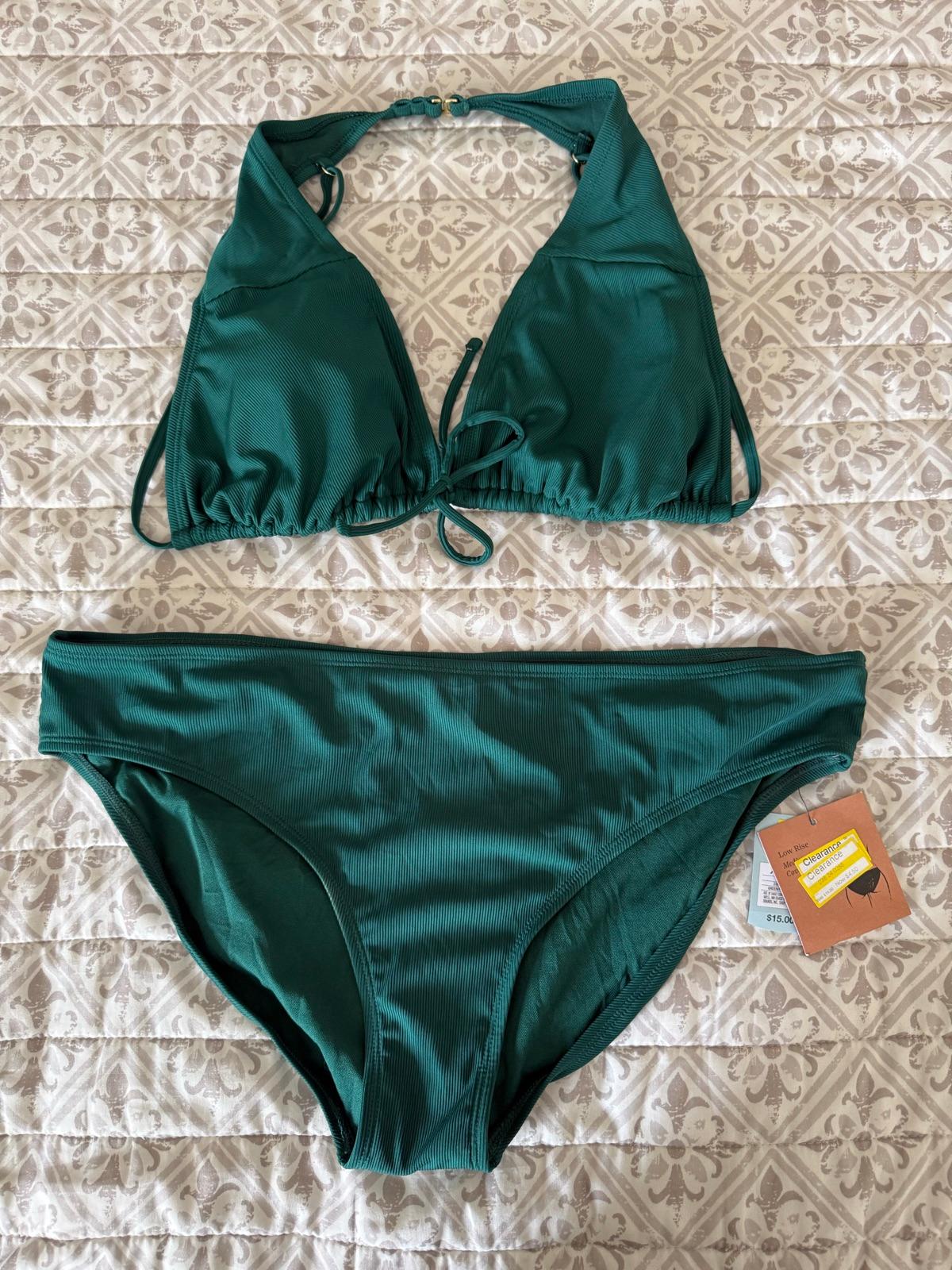 Bikini nuevo color verde esmeralda talla XL/L